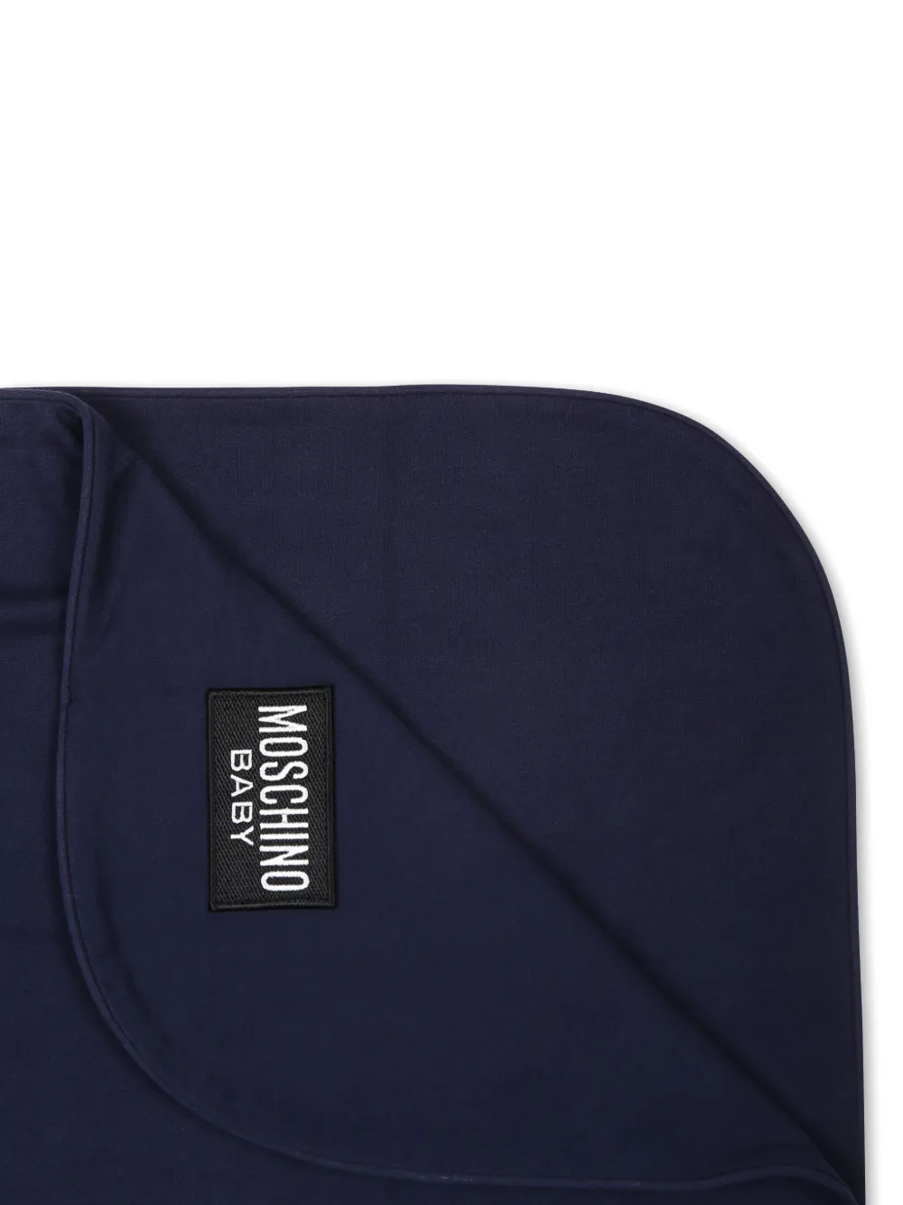 Moschino Kids Deken met logoprint - Blauw