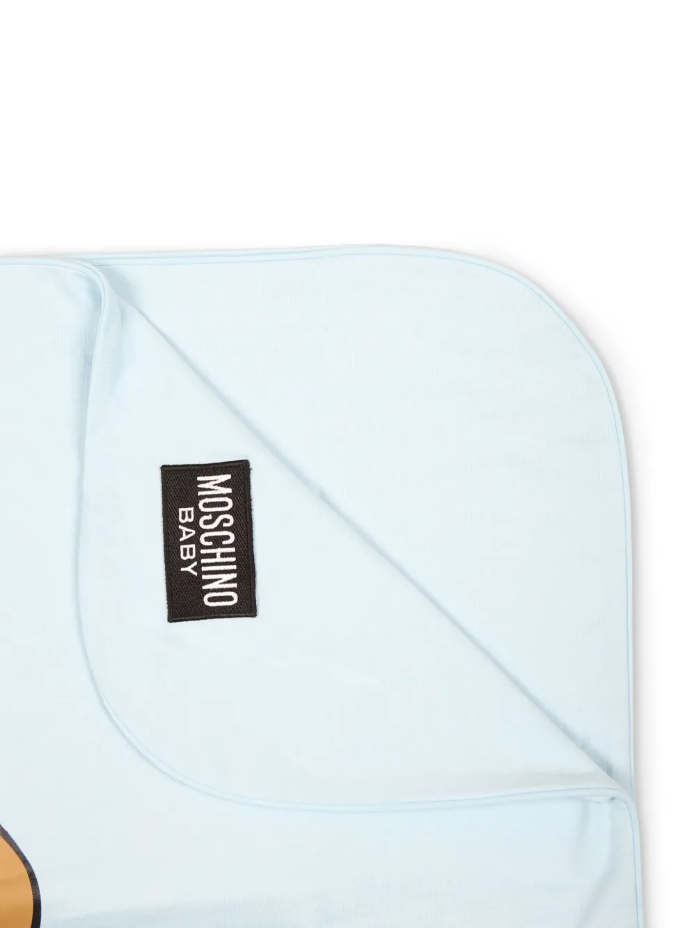 Moschino Kids Deken met logoprint - Blauw