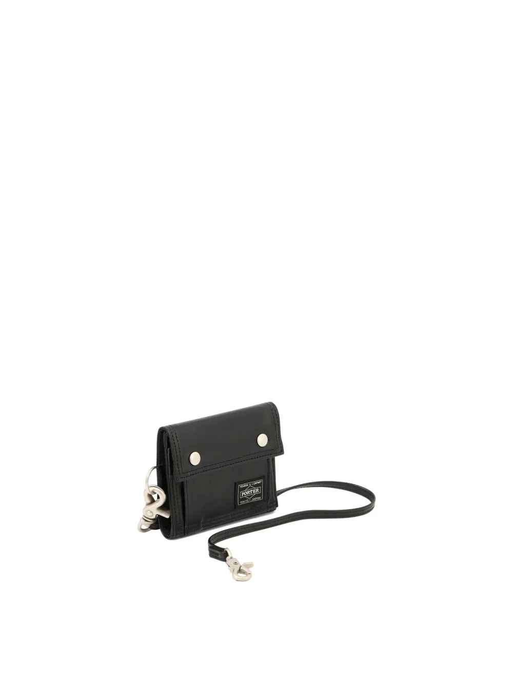 Porter-Yoshida & Co. logo-patch wallet - Zwart