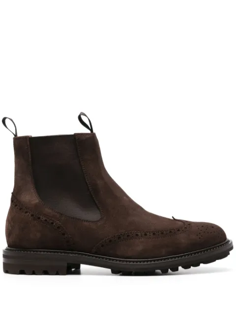 Henderson Baracco perforated suede ankle boots