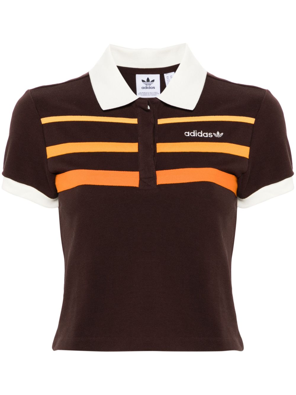 adidas '80s logo-embroidered polo top - Brown