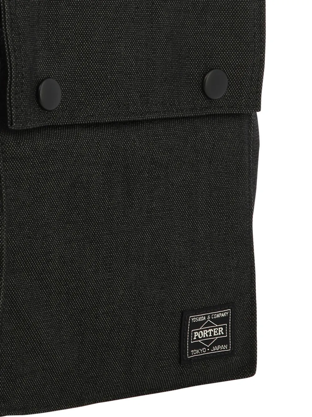 Porter-Yoshida & Co. Canvas tas met logopatch Zwart