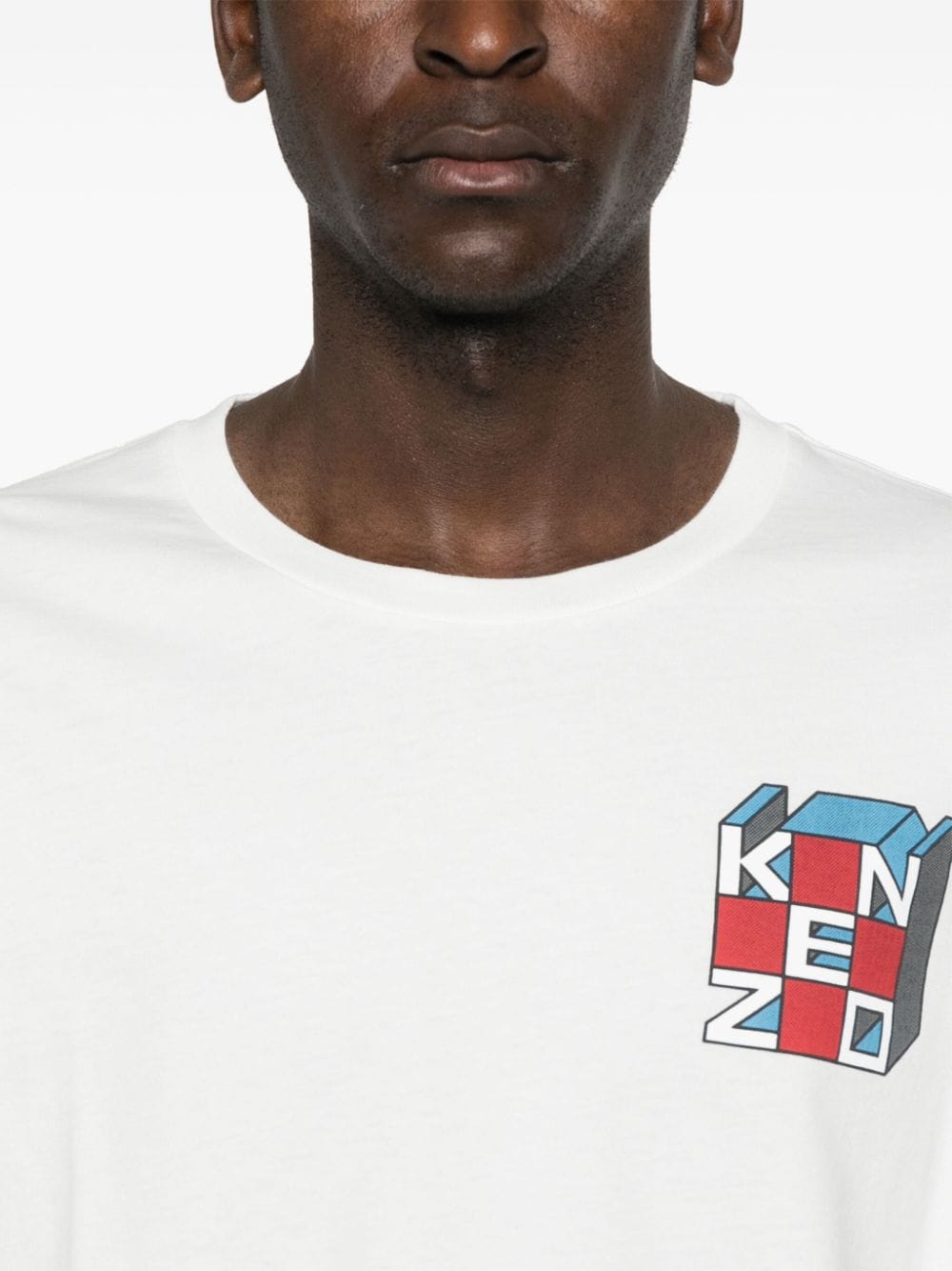 Shop Kenzo Kube Logo-print T-shirt In White