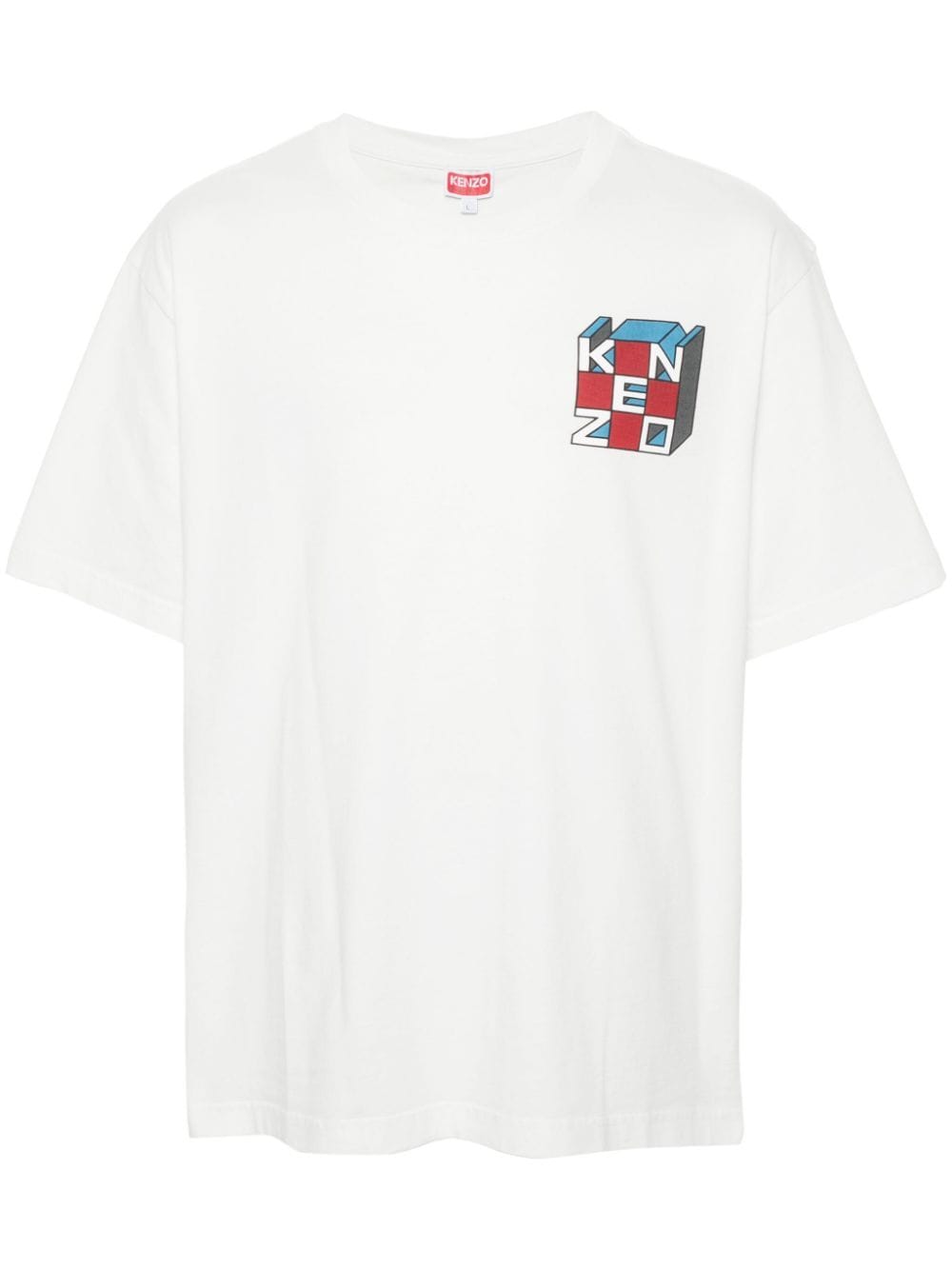 Shop Kenzo Kube Logo-print T-shirt In White