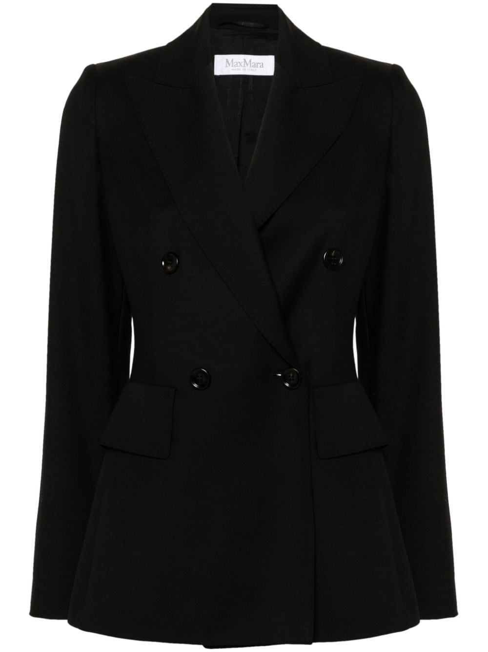 Shop Max Mara Osanna Double-breasted Blazer In Black