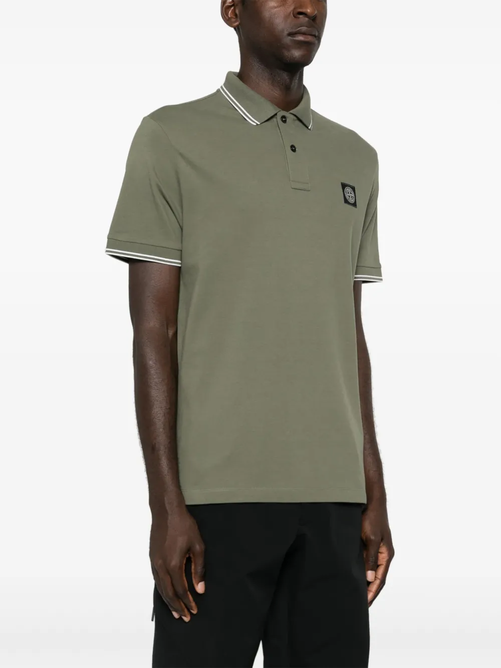 Stone Island Poloshirt met patroon Groen
