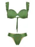 Noire Swimwear ruched balconette bikini - Green