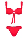 Noire Swimwear ruched balconette bikini - Red