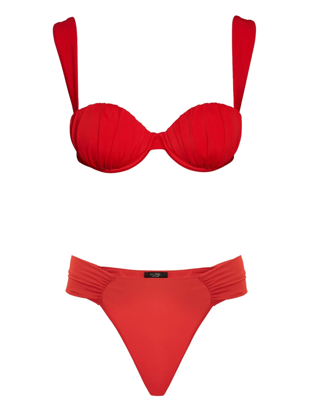 Noire Swimwear ruched balconette bikini | Red | Image 1