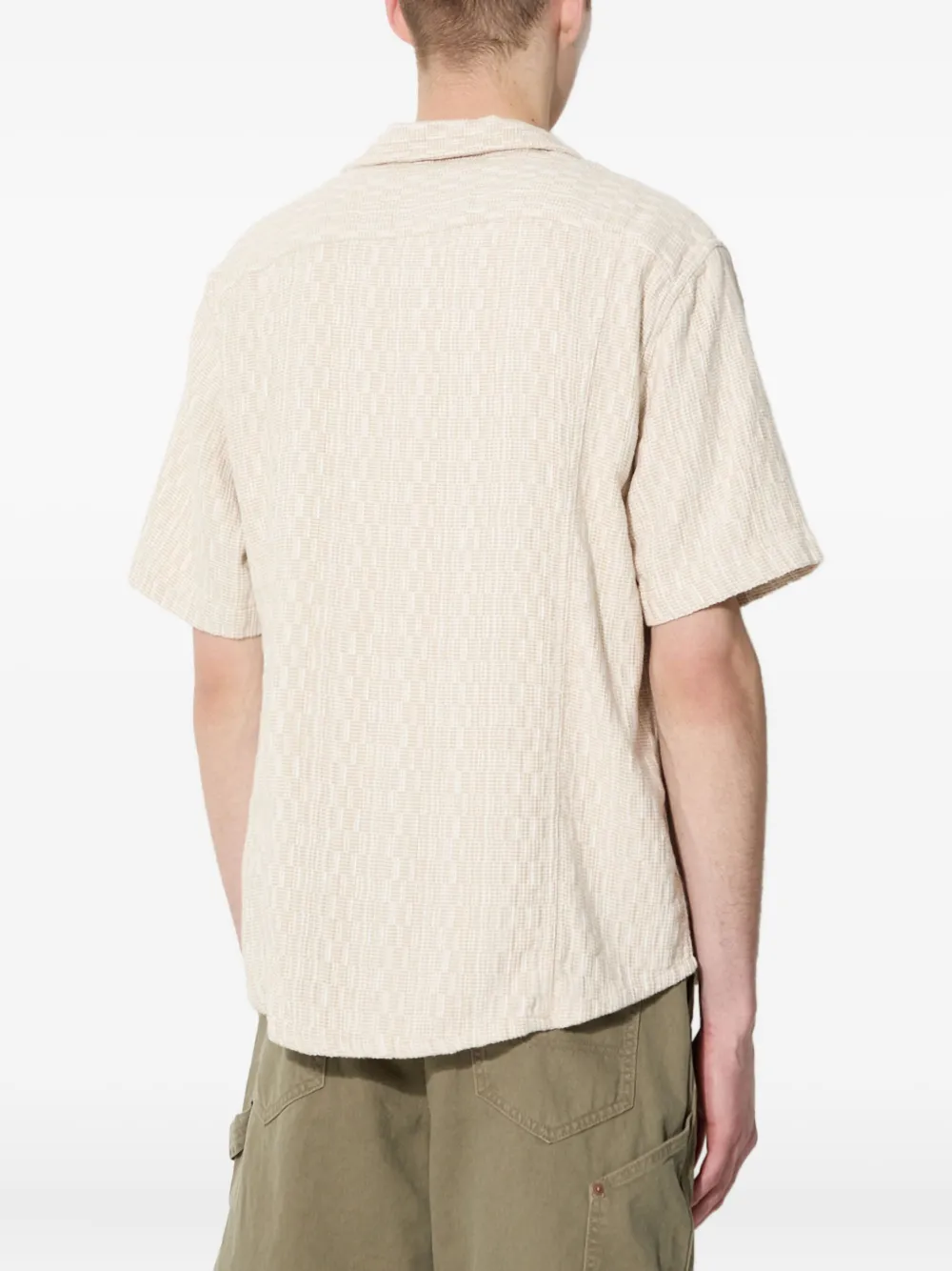 Corridor Chest-pocket Textured Shirt In Brown