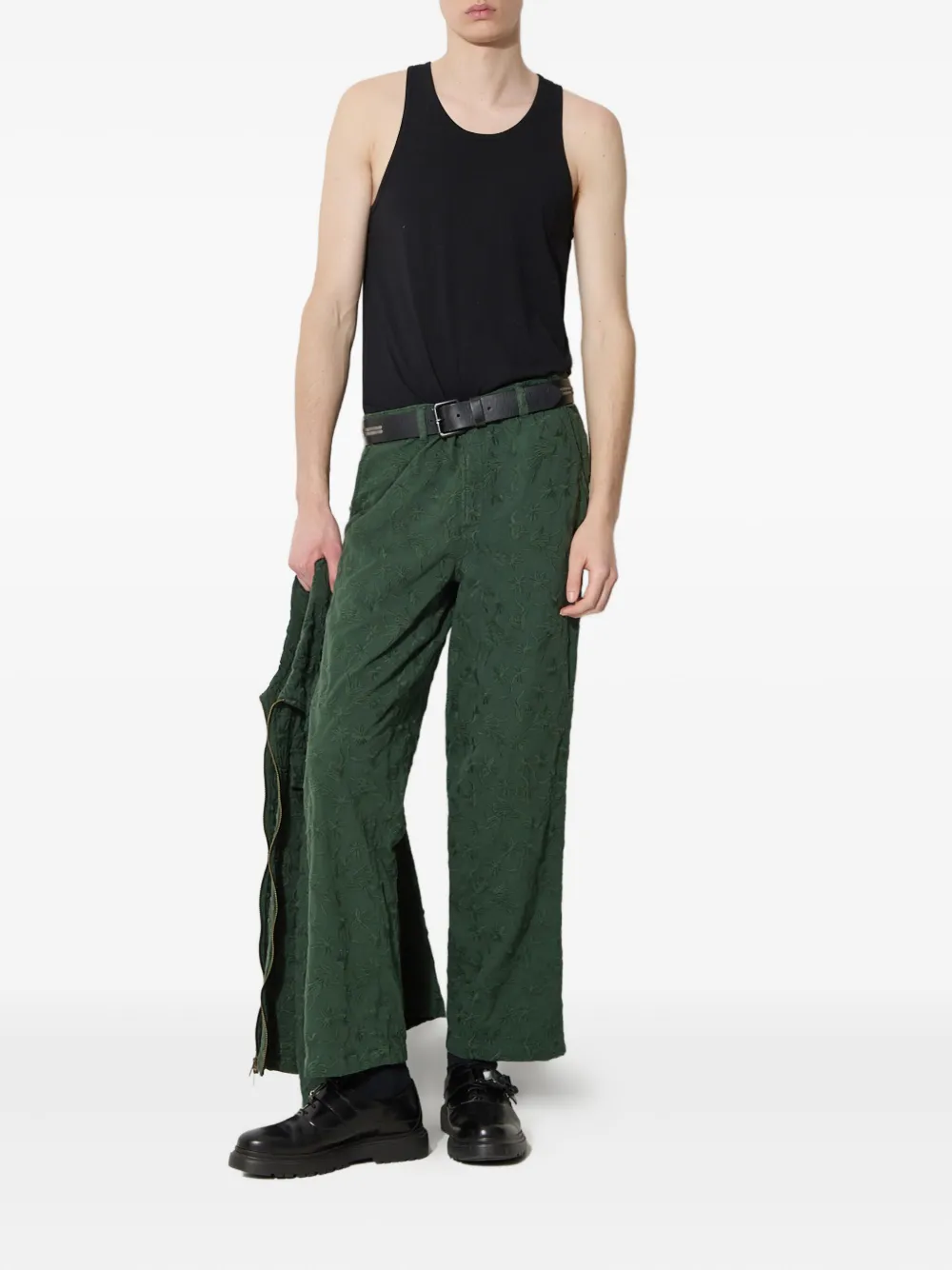 Corridor floral embroidered cotton trousers | Regular-Fit & Straight Leg Pants | Image 2