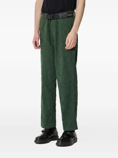 Corridor floral embroidered cotton trousers