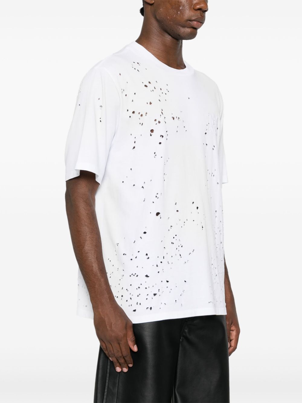 Shop Amiri Shotgun Cotton T-shirt In White