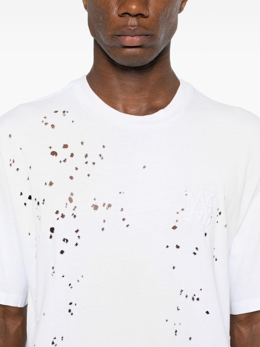 Shop Amiri Shotgun Cotton T-shirt In White