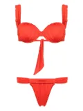 Noire Swimwear ruched balconette bikini - Orange