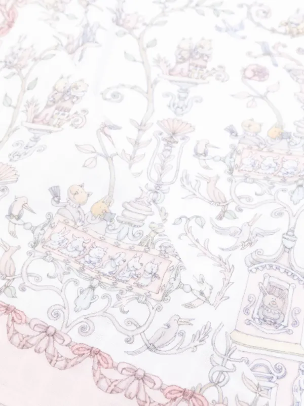 cat-print cropped sweatshirt