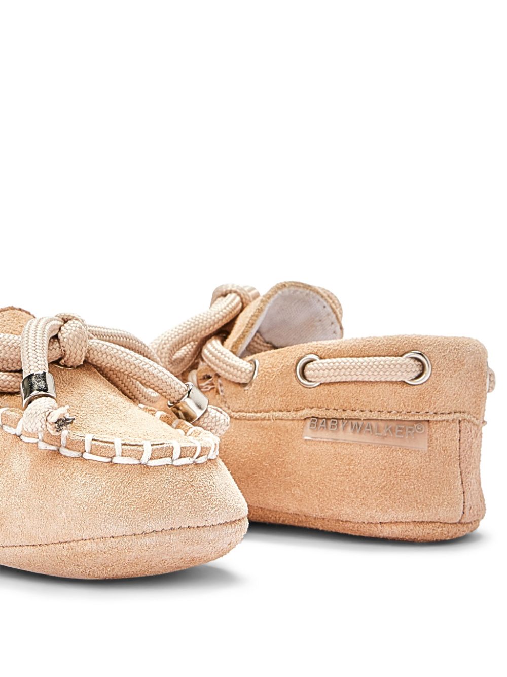 BabyWalker whipstitch-trim suede pre-walkers Neutrals