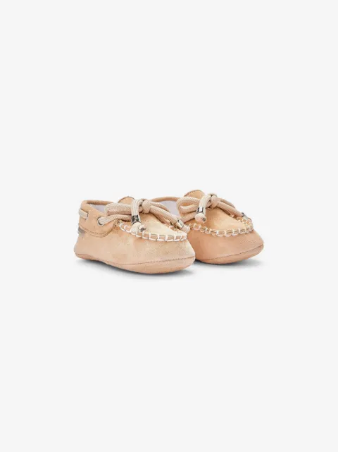 BabyWalker whipstitch-trim suede pre-walkers