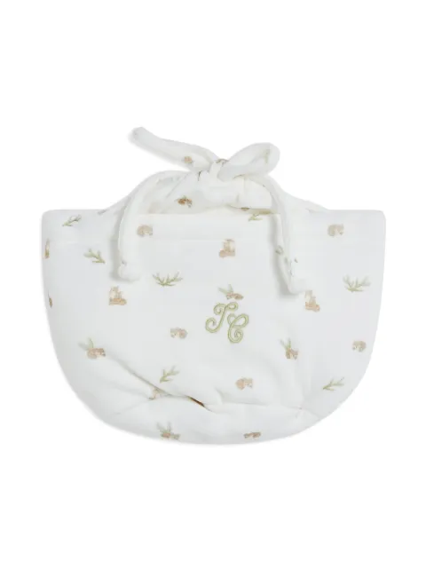 Tartine Et Chocolat logo-embroidered blanket