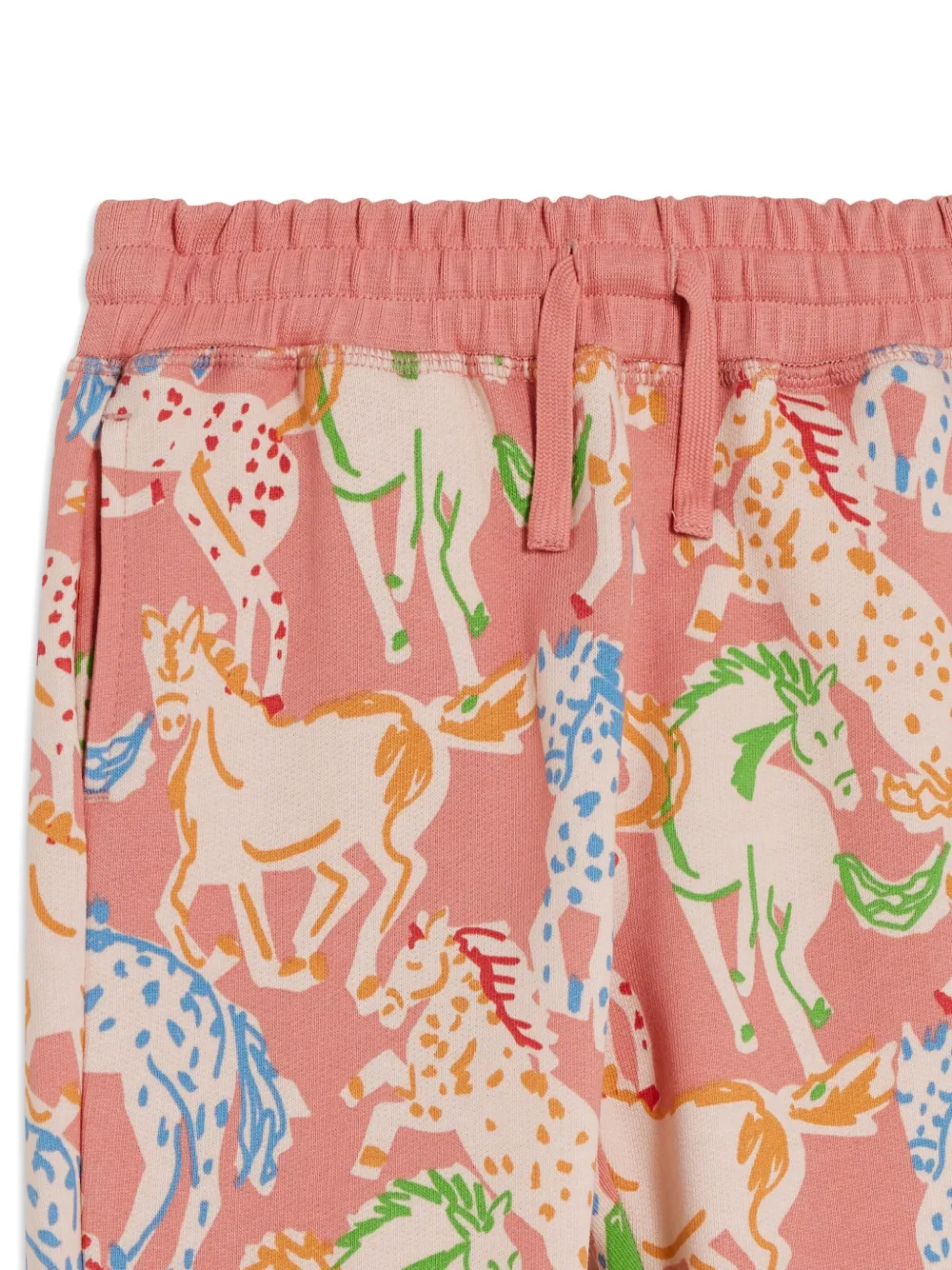Stella McCartney Kids Joggingbroek met paardenprint Roze