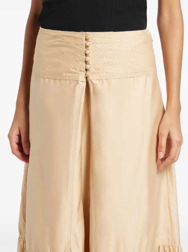 FARM Rio Cotton Maxi Skirt | Neutrals | FARFETCH