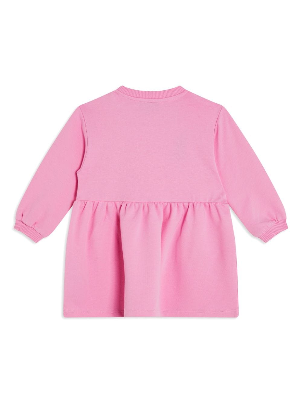 Moschino Kids Teddy Bear-print cotton dress - Roze