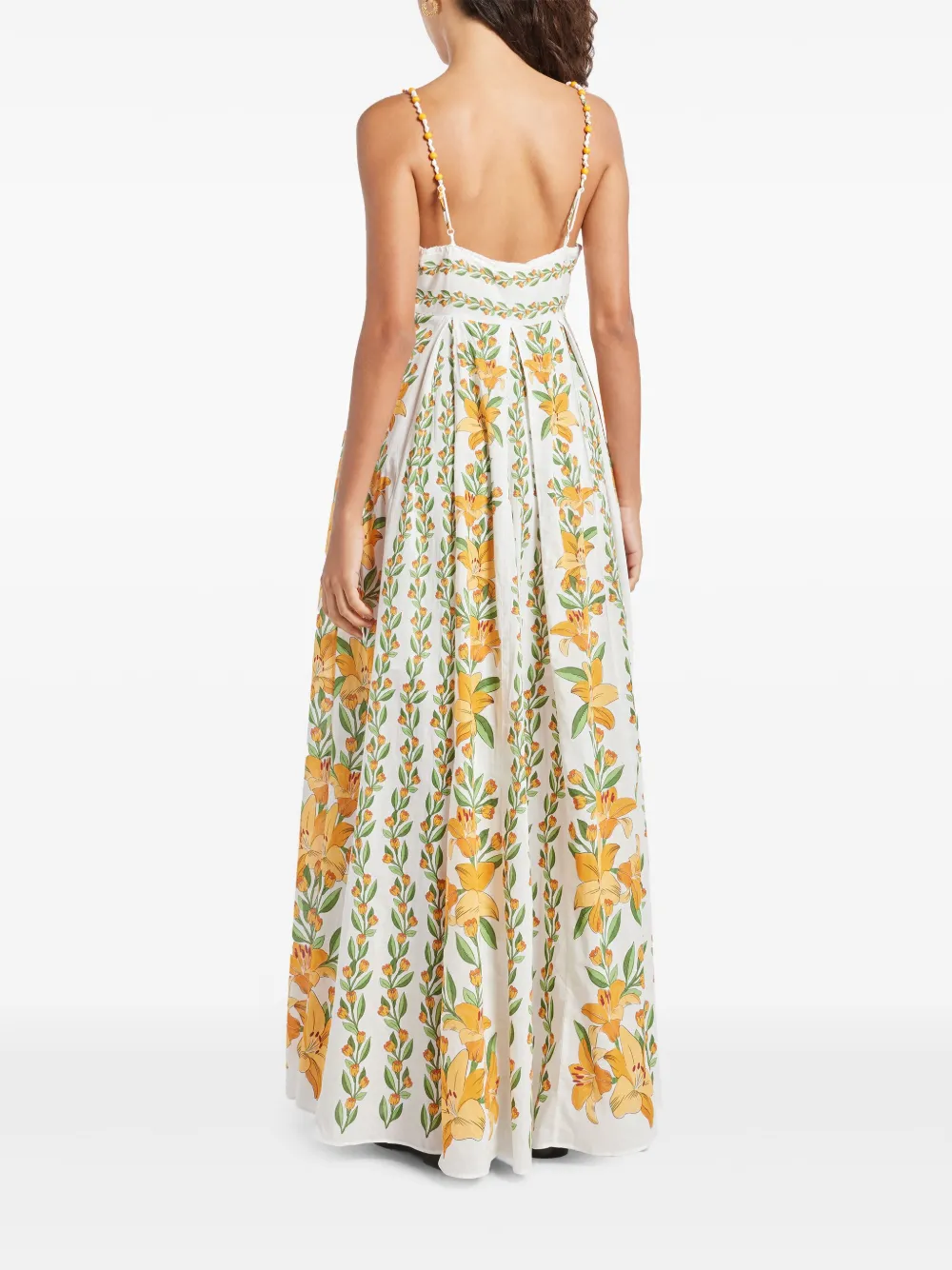 FARM Rio Maxi-jurk met tropische print Wit