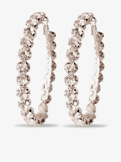 HZMER JEWELLERY rhinestone-embellished hoop earrings