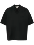 adidas heavy jersey V-neck Tee - Black