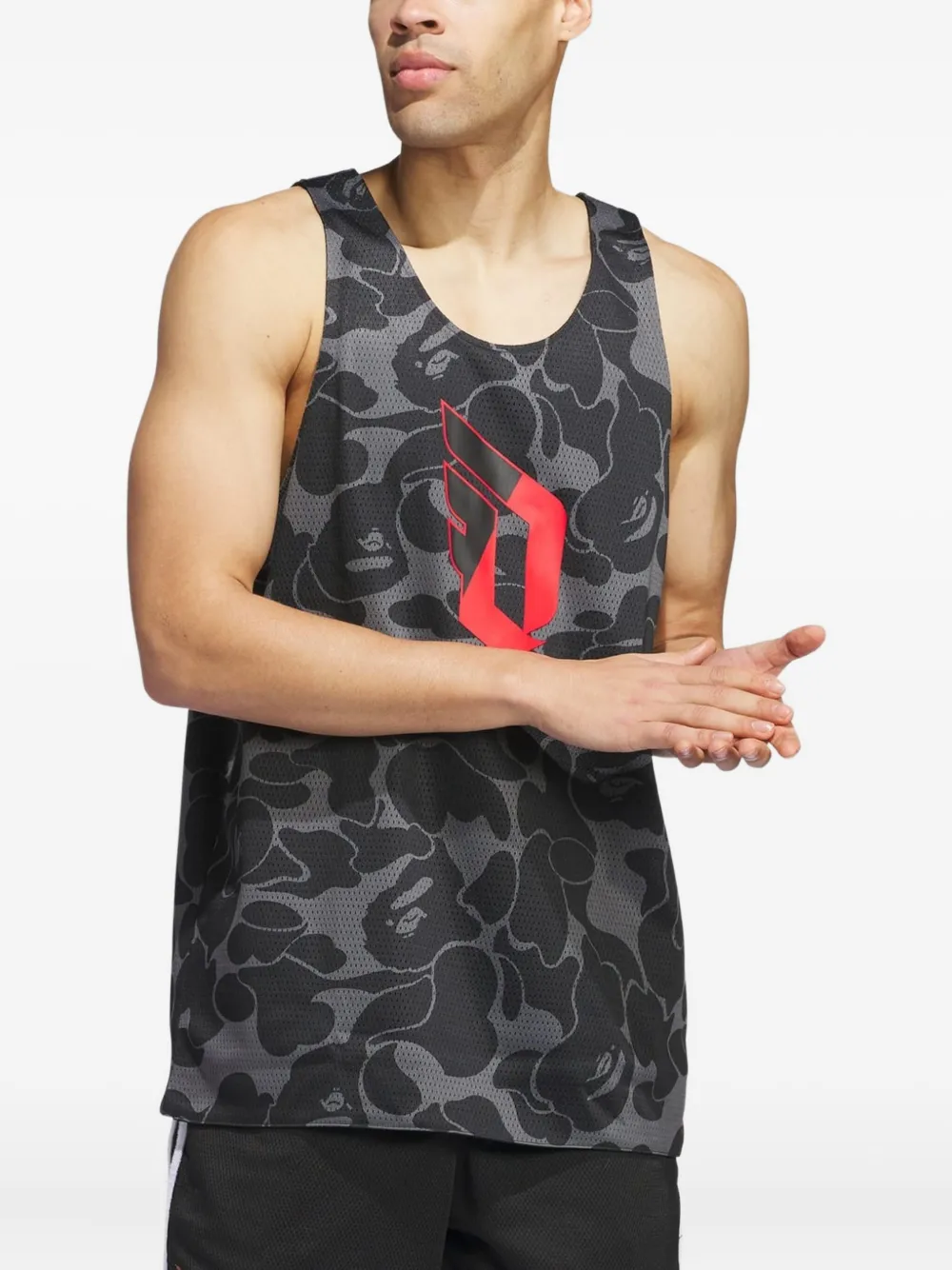 adidas x BAPE Dame 9 reversible tank top Zwart