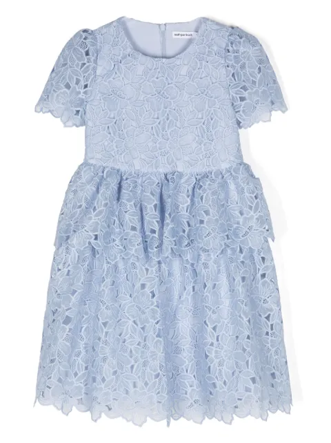 Self-Portrait Kids Vestido com renda floral