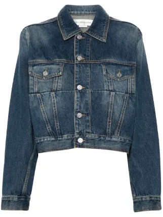 ジャケット Victoria Beckham Denim cropped jacket Victoria Beckham Giacca Denim Crop | Blu | FARFETCH IT