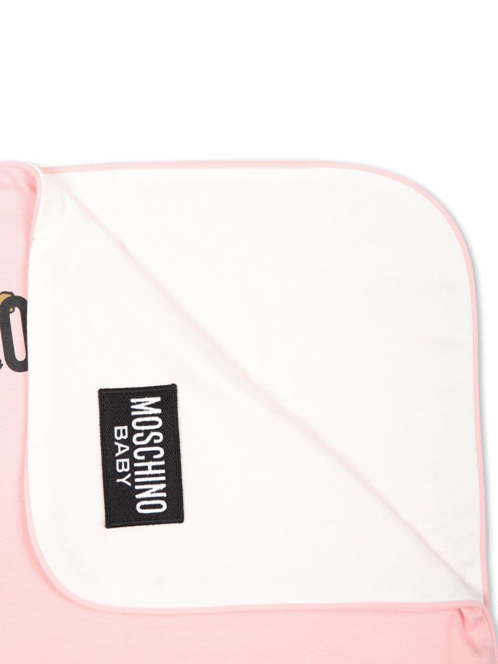 Moschino Kids Deken met logoprint - Roze