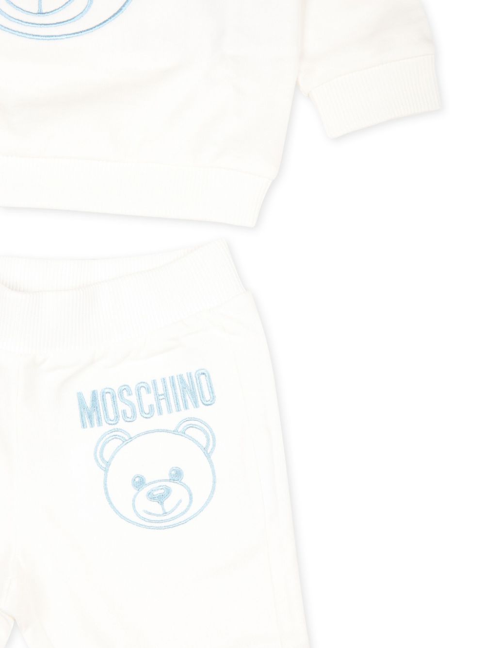 Moschino Kids Trainingspak met geborduurde teddybeer Wit