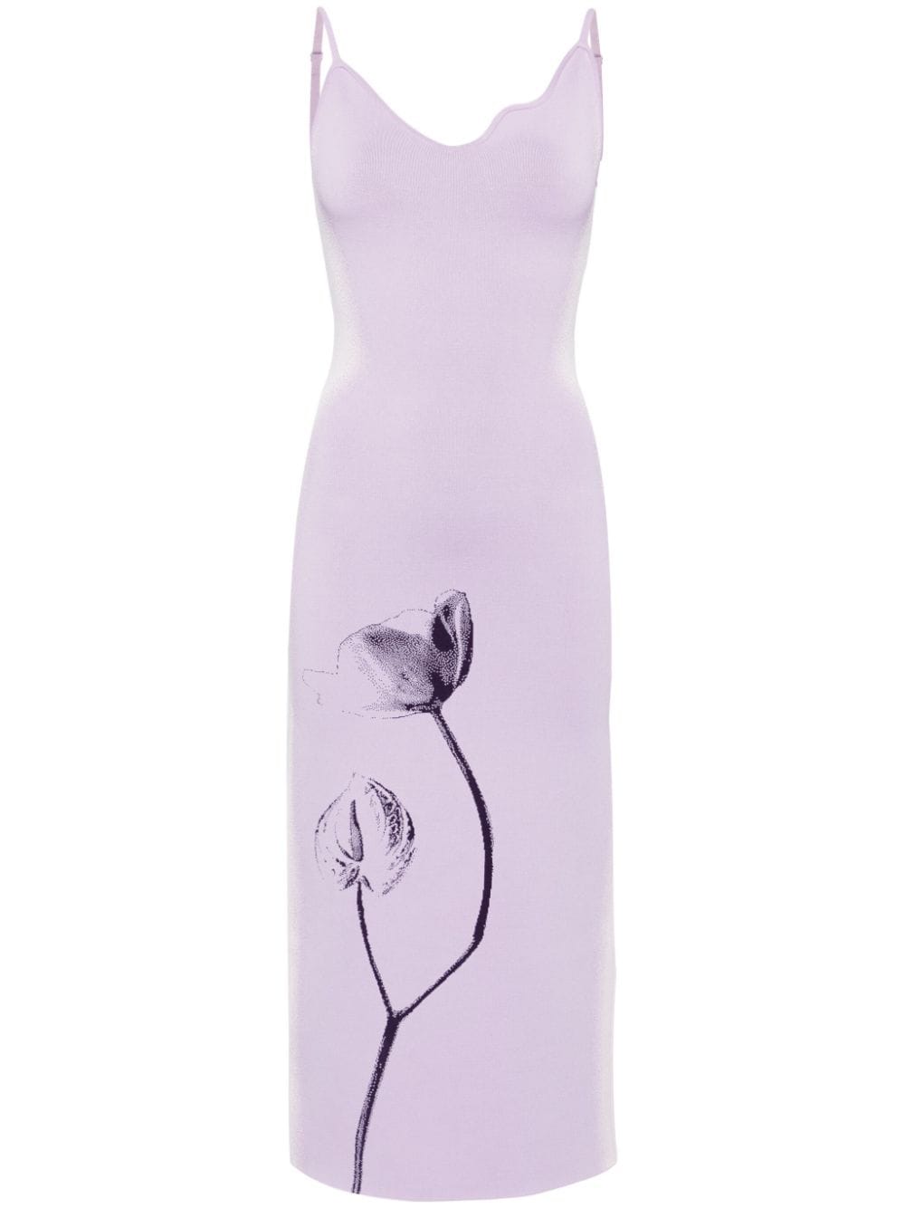 Ph5 Jasmine Flower-print Tank Dress In Purple