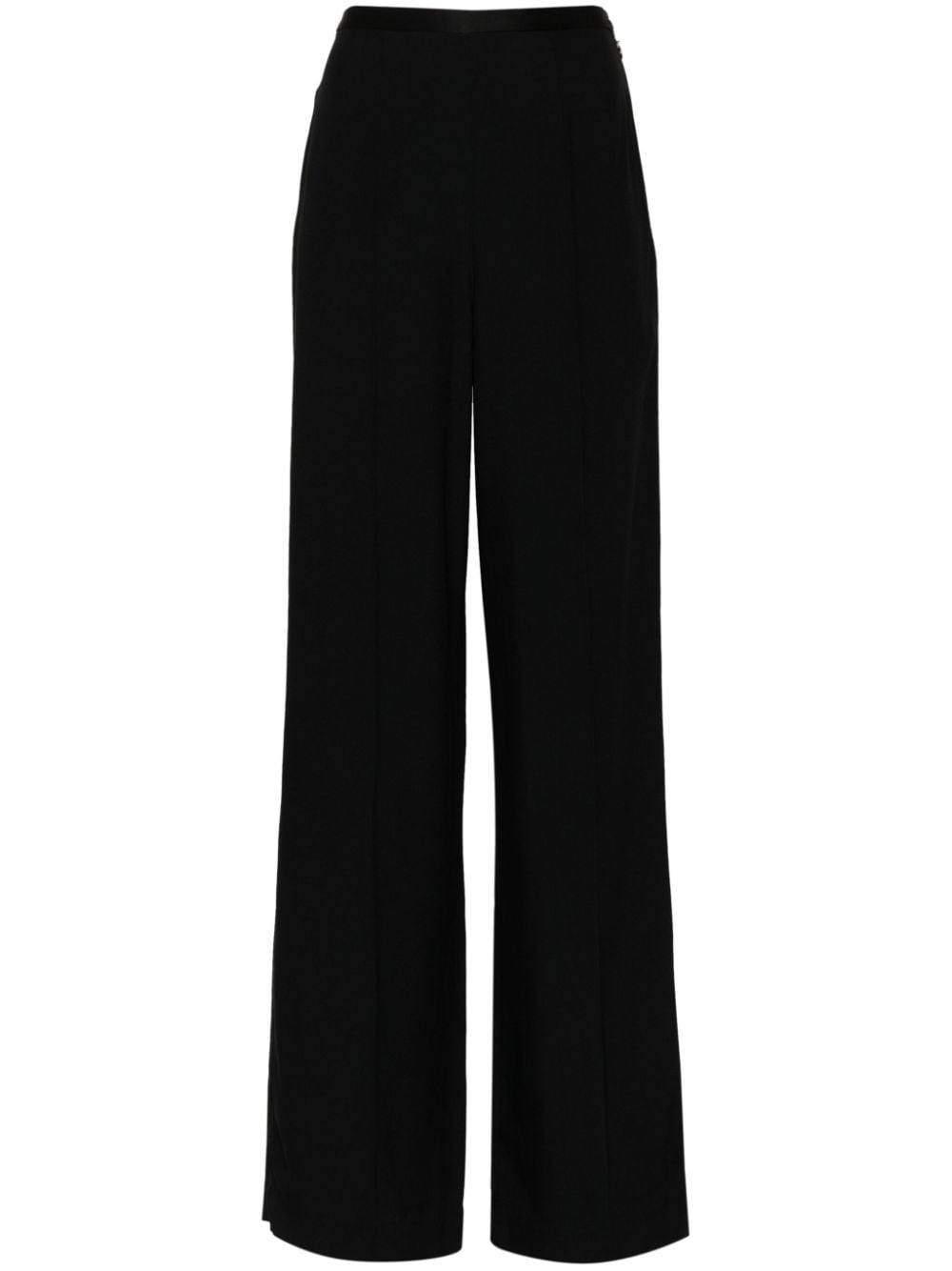 Taller Marmo High-waisted Crepe Palazzo Pants In Black