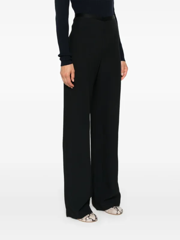 Taller Marmo high-waisted Crepe Palazzo Pants Black FARFETCH IN