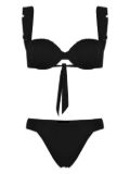 Noire Swimwear ruched balconette bikini - Black