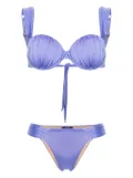 Noire Swimwear ruched balconette bikini - Blue