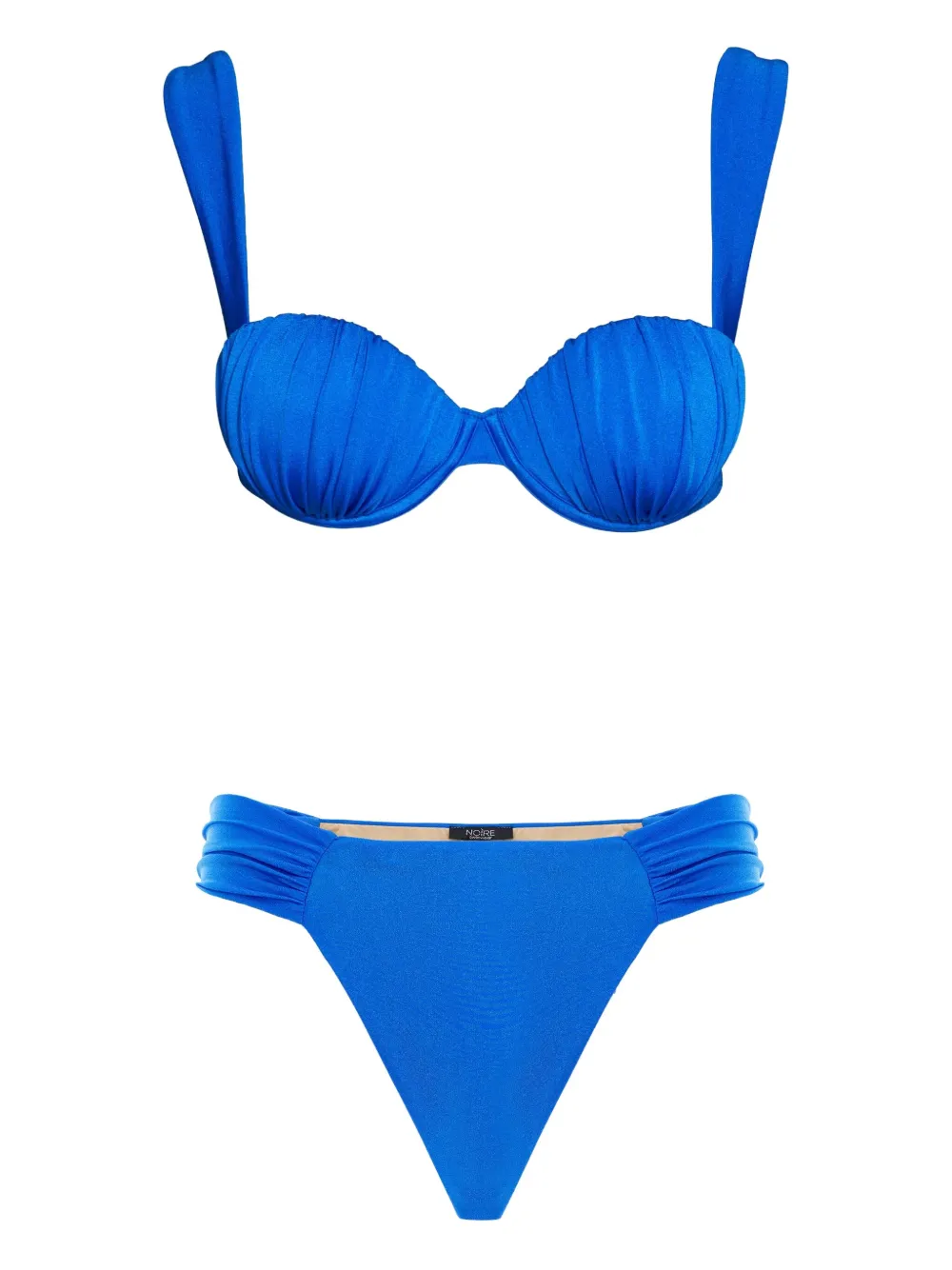Noire Swimwear ruched balconette bikini | Blue | Image 1