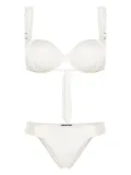 Noire Swimwear ruched balconette bikini - White