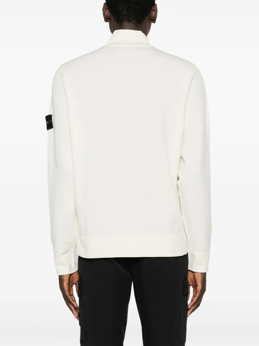 Stone Island Gebreide sweater met Compass-logopatch Beige