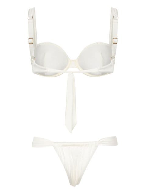 Cheeky ruched bikini set