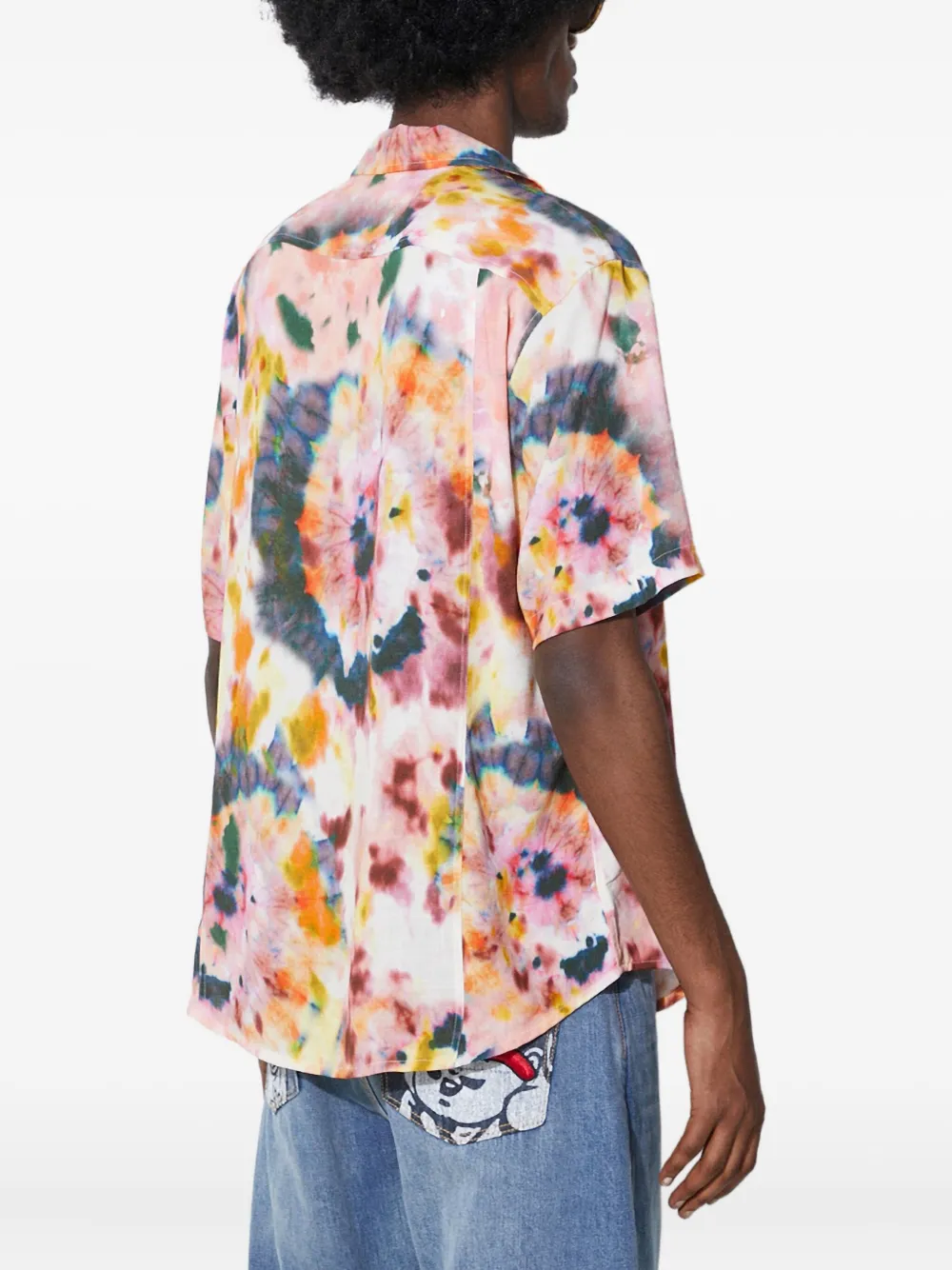 Corridor Overhemd met tie-dye print Roze