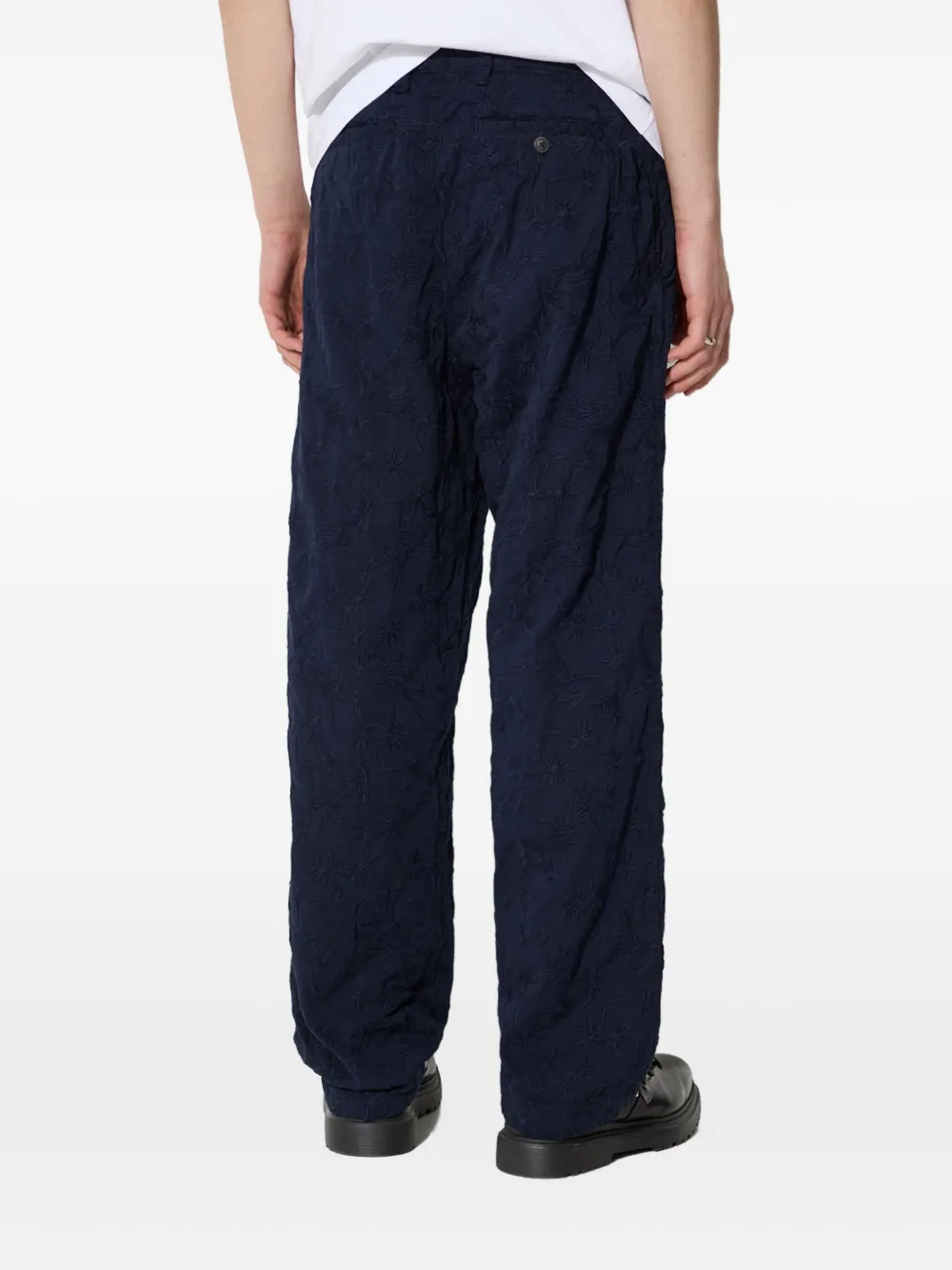 Corridor Floral-embroidered Trousers In White
