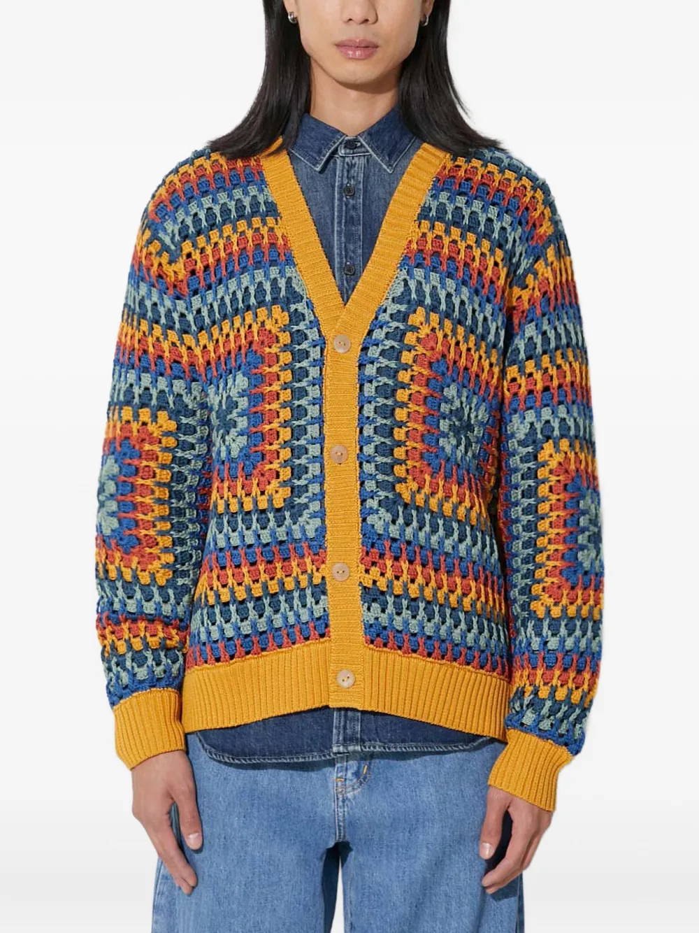 Corridor patterned cardigan | Blue | Image 1