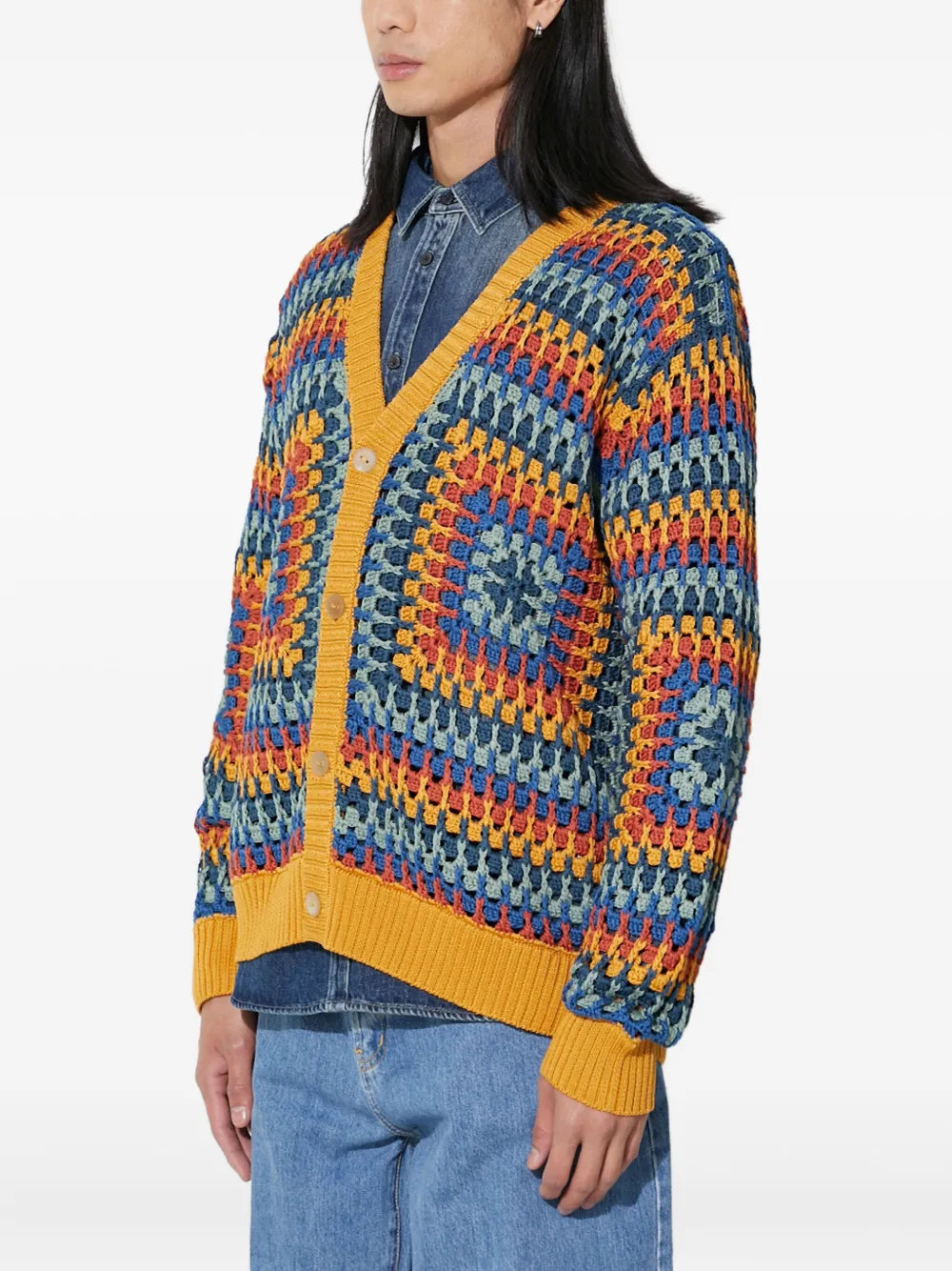  Corridor Patterned Cardigan - Blue 
