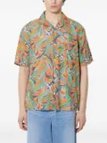 Corridor leaf-print short-sleeve shirt - Orange