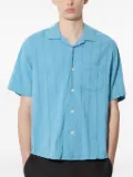 Corridor textured short-sleeve shirt - Blue
