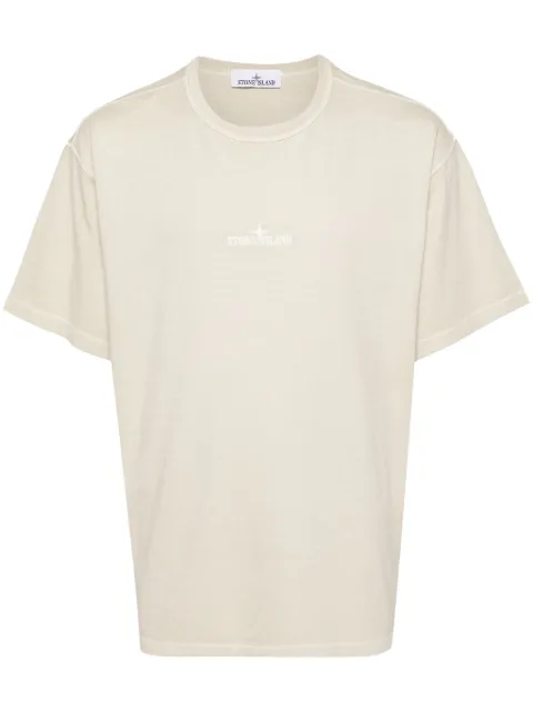 Stone Island logo-embroidered cotton T-shirt